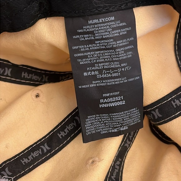 HURLEY 2- Women's Mom Iconic Hat Yellow and Black Baseball Hats - Picture 4 of 5